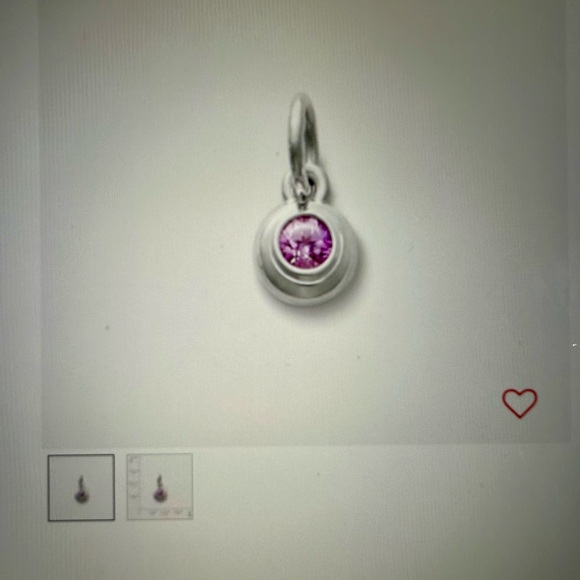 JAMES AVERY remembrance charm, pink sapphire (October) birthstone - Picture 3 of 4